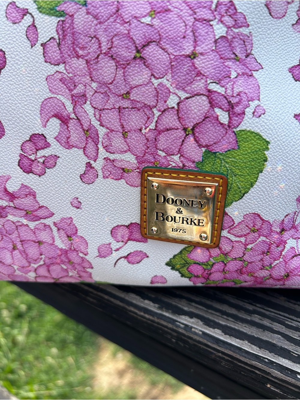 Dooney & Bourke Pink Hydrangea Floral Tote Bag - Picture 2 of 16